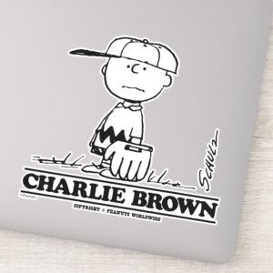 Peanuts Charlie Brown Playing Ball Sticker
