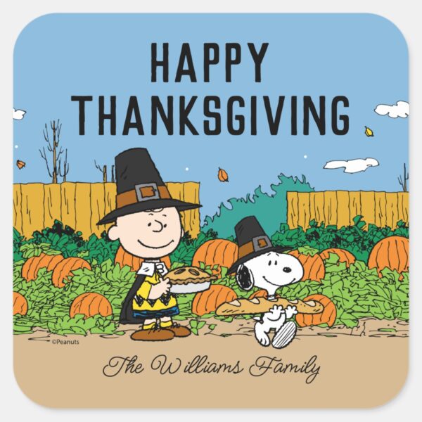 Peanuts___Charlie_Brown_Thanksgiving_Add_Your_Name_Square_Sticker_2 Peanuts Charlie Brown Thanksgiving Add Your Name Square Sticker