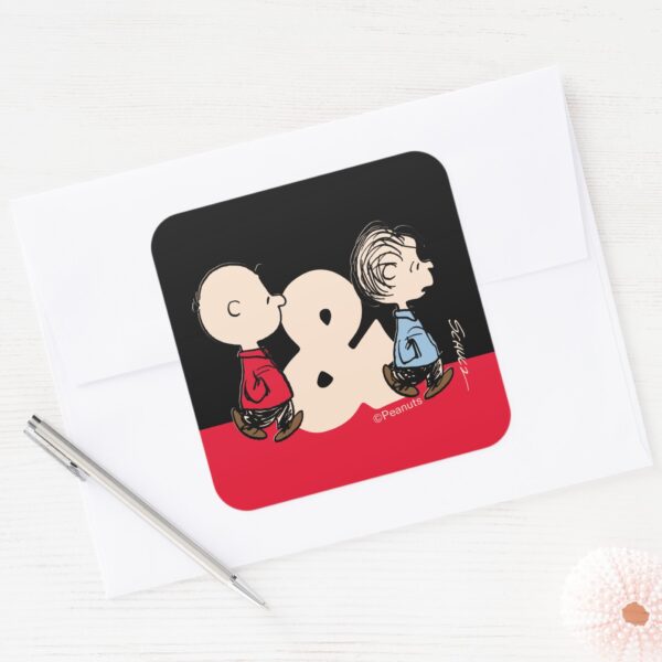 Peanuts___Charlie_Brown_&_Linus_Square_Sticker_3 Peanuts Charlie Brown Linus Square Sticker