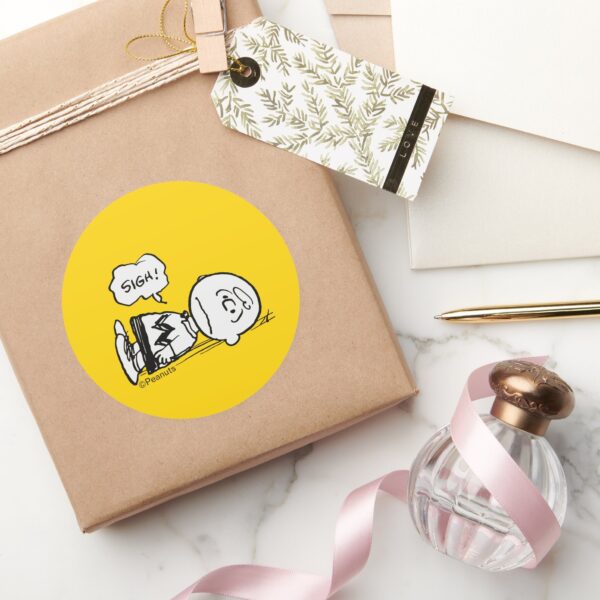 Peanuts___Charlie_Brown_is_Down_Classic_Round_Sticker_5 Peanuts Charlie Brown Is Down Classic Round Sticker