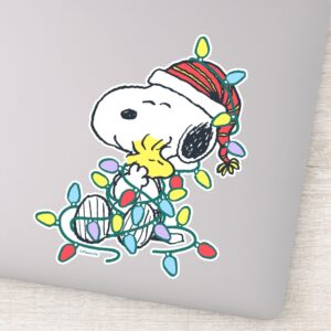 Peanuts Christmas Love And Lights Sticker