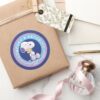 Peanuts___Comfort_&_Security_Badge_Blue_Classic_Round_Sticker_5 Peanuts Comfort Security Badge Blue Classic Round Sticker