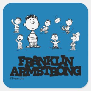 Peanuts Franklin Armstrong Square Sticker