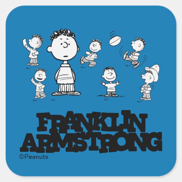 Peanuts___Franklin_Armstrong_Square_Sticker_1 Peanuts Franklin Armstrong Square Sticker