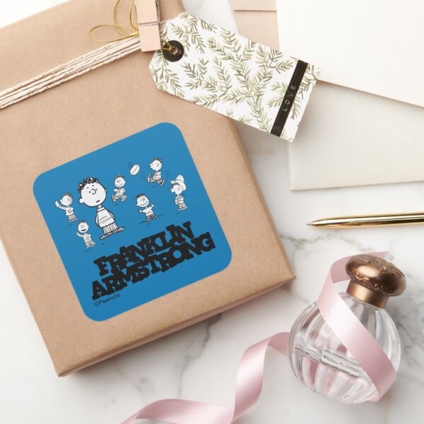 Peanuts___Franklin_Armstrong_Square_Sticker_5 Peanuts Franklin Armstrong Square Sticker