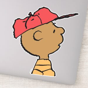 Peanuts Franklin Baseball Cap Sticker
