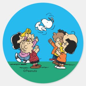 Peanuts Friends Fun Classic Round Sticker 1