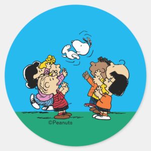 Peanuts Friends Fun Classic Round Sticker