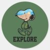Peanuts___Great_Outdoor_Snoopy_Classic_Round_Sticker_1 Peanuts Great Outdoor Snoopy Classic Round Sticker