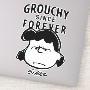 Peanuts Grouchy Since Forever Lucy Sticker