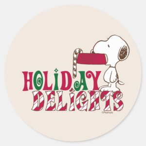 Peanuts Holiday Delights Classic Round Sticker