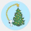 Peanuts___Holiday_Tree_Trimming_Classic_Round_Sticker_1 Peanuts Holiday Tree Trimming Classic Round Sticker