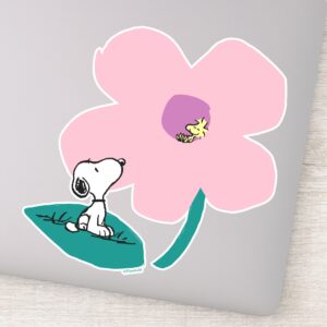 Peanuts Illustrating Nature Pink Flower Sticker