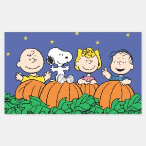 Peanuts___It's_The_Great_Pumpkin_Charlie_Brown_Rectangular_Sticker_1 Peanuts Its The Great Pumpkin Charlie Brown Rectangular Sticker