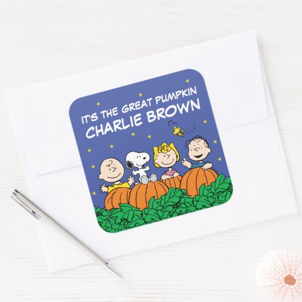 Peanuts___It's_The_Great_Pumpkin_Charlie_Brown_Square_Sticker_3 Peanuts Its The Great Pumpkin Charlie Brown Square Sticker