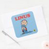 Peanuts___Linus_Blanket_Smile_Square_Sticker_3 Peanuts Linus Blanket Smile Square Sticker