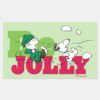 Peanuts___Linus_&_Snoopy_Be_Jolly_Rectangular_Sticker_1 Peanuts Linus Snoopy Be Jolly Rectangular Sticker