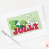 Peanuts___Linus_&_Snoopy_Be_Jolly_Rectangular_Sticker_3 Peanuts Linus Snoopy Be Jolly Rectangular Sticker