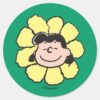 Peanuts___Lucy_Flower_Classic_Round_Sticker_1 Peanuts Lucy Flower Classic Round Sticker