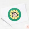 Peanuts___Lucy_Flower_Classic_Round_Sticker_3 Peanuts Lucy Flower Classic Round Sticker