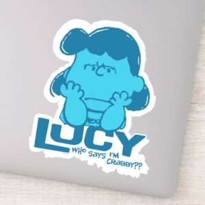 Peanuts Lucy Who Says Im Crabby Sticker