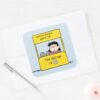Peanuts___Lucy_&_the_Doctor_Is_In_Square_Sticker_3 Peanuts Lucy The Doctor Is In Square Sticker