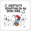 Peanuts___Lucy's_Chestnuts_Roasting_Square_Sticker_1 Peanuts Lucys Chestnuts Roasting Square Sticker