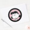 Peanuts___Lucy's_Faces_Classic_Round_Sticker_3 Peanuts Lucys Faces Classic Round Sticker
