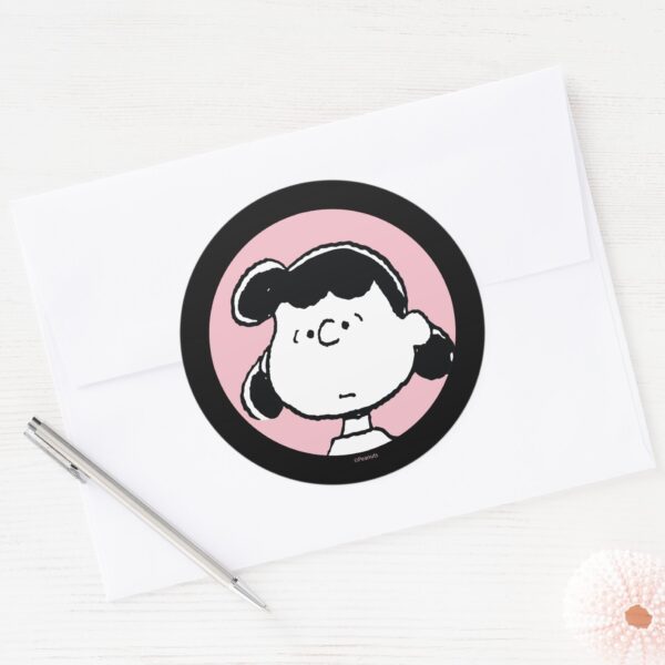 Peanuts___Lucy's_Faces_Classic_Round_Sticker_3 Peanuts Lucys Faces Classic Round Sticker