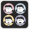 Peanuts___Lucy's_Faces_Square_Sticker_1 Peanuts Lucys Faces Square Sticker