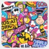 Peanuts___Mixtape_Patch_Pattern_Square_Sticker_1 Peanuts Mixtape Patch Pattern Square Sticker