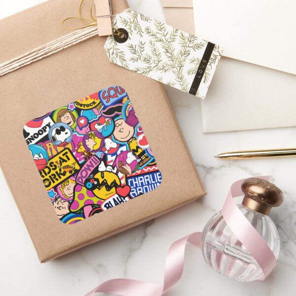 Peanuts___Mixtape_Patch_Pattern_Square_Sticker_5 Peanuts Mixtape Patch Pattern Square Sticker