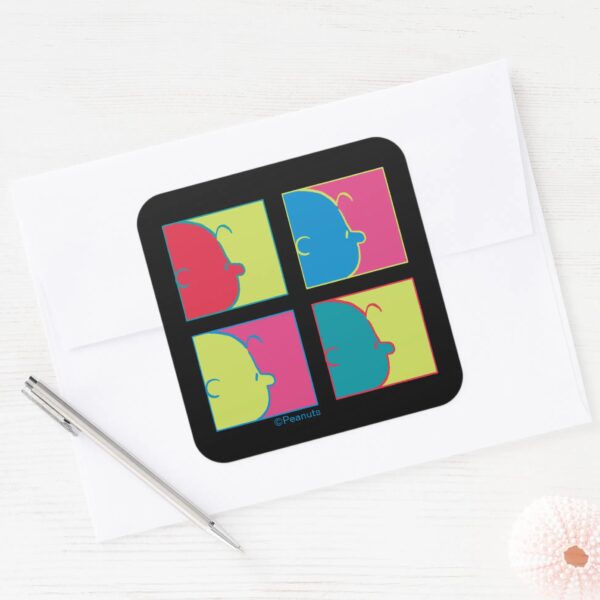 Peanuts___Modern_Pop_Art_Charlie_Brown_Square_Sticker_3 Peanuts Modern Pop Art Charlie Brown Square Sticker