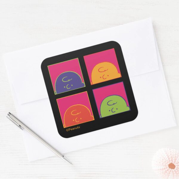Peanuts___Modern_Pop_Art_It's_Charlie_Brown_Square_Sticker_3 Peanuts Modern Pop Art Its Charlie Brown Square Sticker