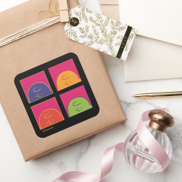 Peanuts___Modern_Pop_Art_It's_Charlie_Brown_Square_Sticker_5 Peanuts Modern Pop Art Its Charlie Brown Square Sticker