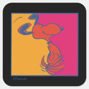 Peanuts Modern Pop Art Snoopy Square Sticker