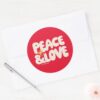 Peanuts___Peace_&_Love_Woodstock_Classic_Round_Sticker_3 Peanuts Peace Love Woodstock Classic Round Sticker