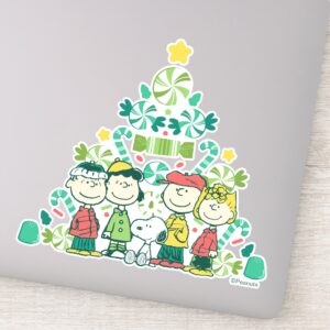 Peanuts Peppermint Christmas Tree Sticker