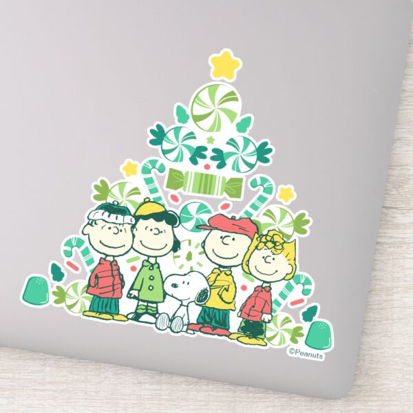 Peanuts___Peppermint_Christmas_Tree_Sticker_9 Peanuts Peppermint Christmas Tree Sticker