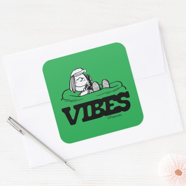 Peanuts___Peppermint_Patty_Vibes_Square_Sticker_3 Peanuts Peppermint Patty Vibes Square Sticker
