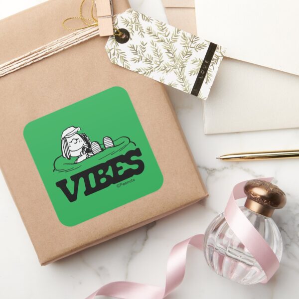 Peanuts___Peppermint_Patty_Vibes_Square_Sticker_5 Peanuts Peppermint Patty Vibes Square Sticker