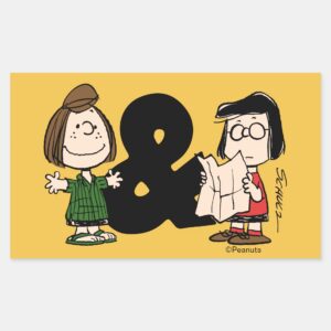 Peanuts___Peppermint_Patty_&_Marcie_Rectangular_Sticker_1 Peanuts Peppermint Patty Marcie Rectangular Sticker