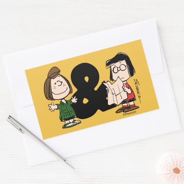 Peanuts___Peppermint_Patty_&_Marcie_Rectangular_Sticker_3 Peanuts Peppermint Patty Marcie Rectangular Sticker