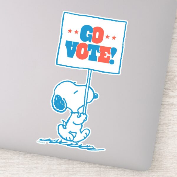 Peanuts___Snoopy_-_Go_Vote_Sign_Sticker_9 Peanuts Snoopy Go Vote Sign Sticker