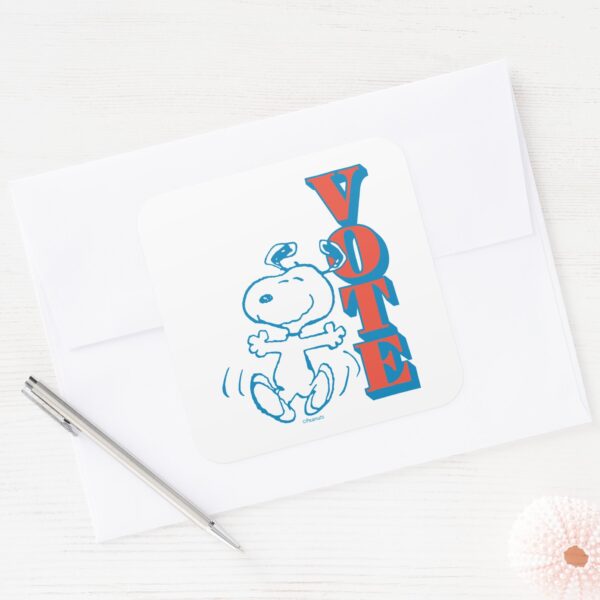 Peanuts___Snoopy_-_Vote_Square_Sticker_3 Peanuts Snoopy Vote Square Sticker