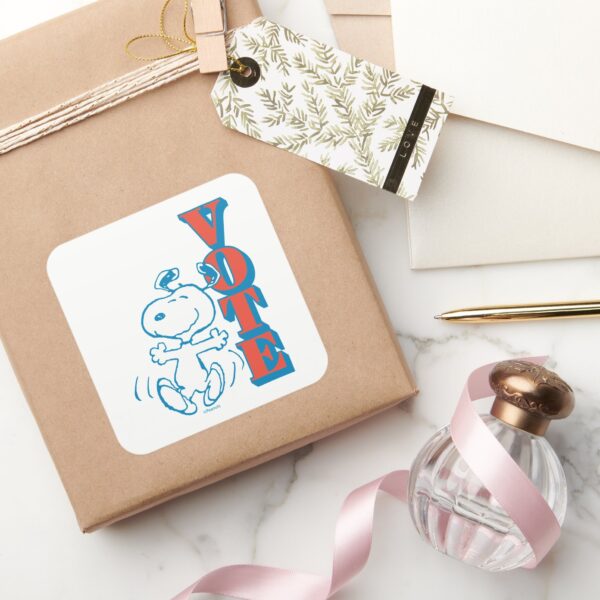 Peanuts___Snoopy_-_Vote_Square_Sticker_5 Peanuts Snoopy Vote Square Sticker