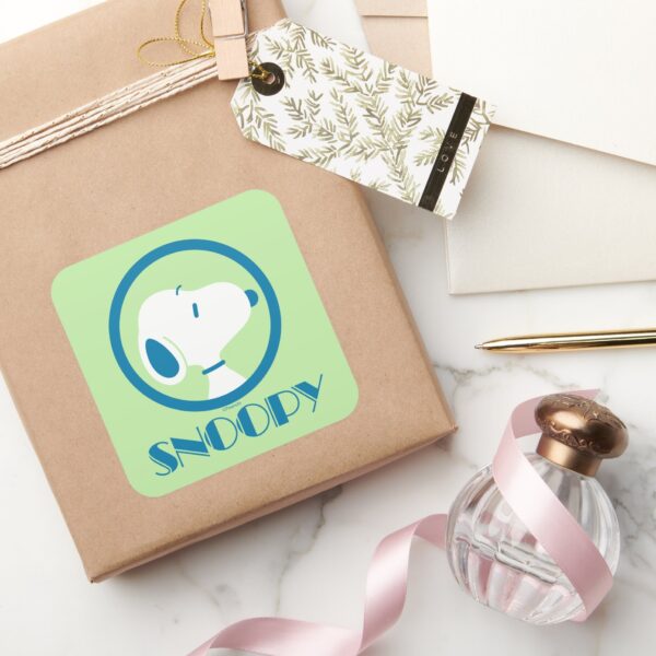 Peanuts___Snoopy_Blue_Deco_Dreams_Square_Sticker_5 Peanuts Snoopy Blue Deco Dreams Square Sticker