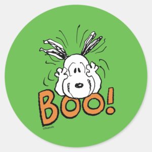 Peanuts Snoopy Boo Classic Round Sticker