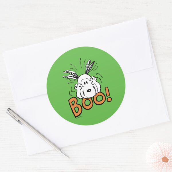 Peanuts___Snoopy_Boo_Classic_Round_Sticker_3 Peanuts Snoopy Boo Classic Round Sticker
