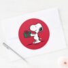 Peanuts___Snoopy_Christmas_Gift_Giver_Classic_Round_Sticker_3 Peanuts Snoopy Christmas Gift Giver Classic Round Sticker